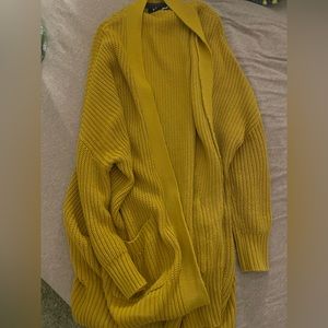 Oversized Yellow Cardigan